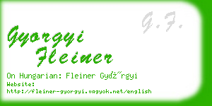 gyorgyi fleiner business card